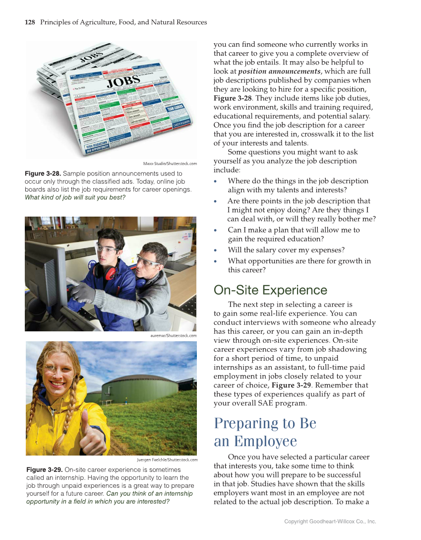 Principles of Agriculture, Food, and Natural Resources, 1st Edition page 128