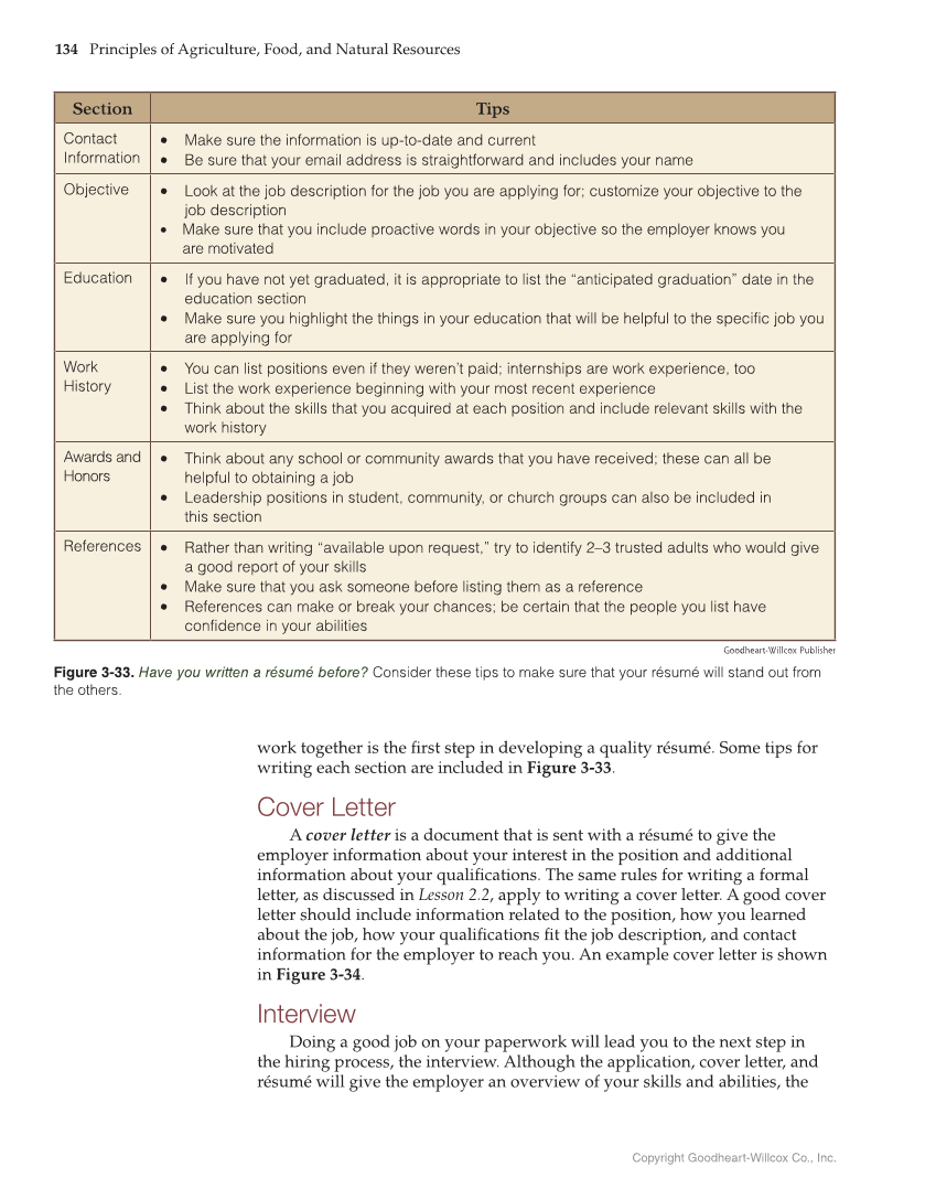 Principles of Agriculture, Food, and Natural Resources, 1st Edition page 134