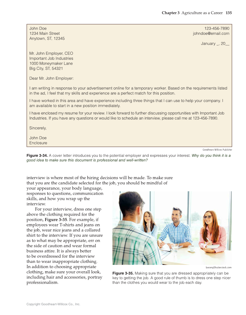 Principles of Agriculture, Food, and Natural Resources, 1st Edition page 135
