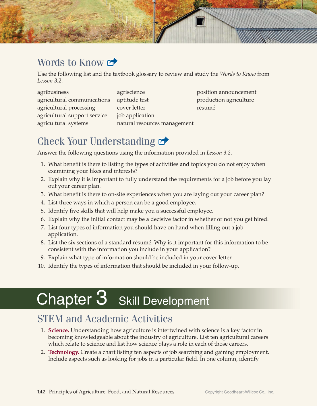 Principles of Agriculture, Food, and Natural Resources, 1st Edition page 142