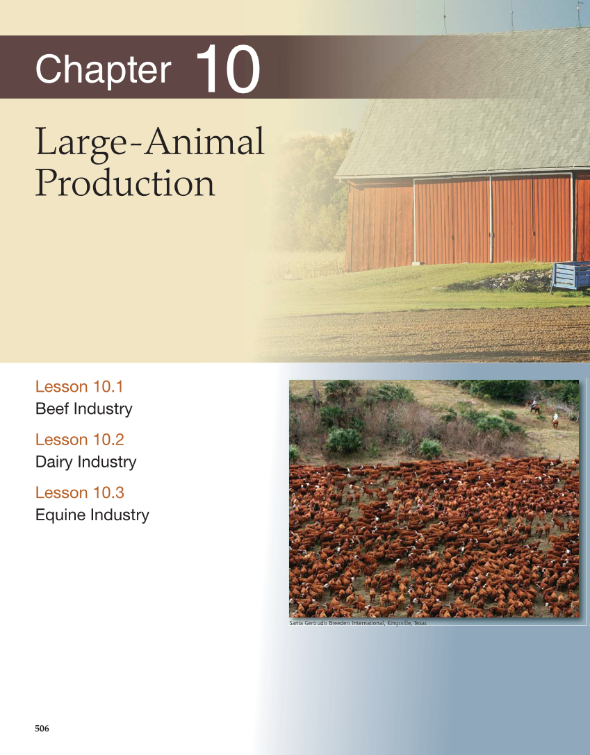 Principles of Agriculture, Food, and Natural Resources, 1st Edition page 506
