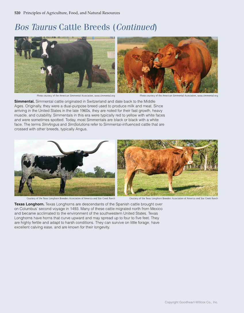 Principles of Agriculture, Food, and Natural Resources, 1st Edition page 520
