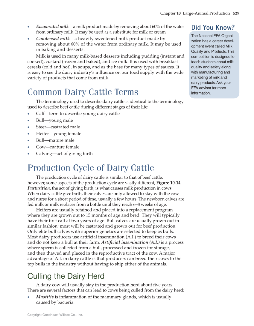 Principles of Agriculture, Food, and Natural Resources, 1st Edition page 529
