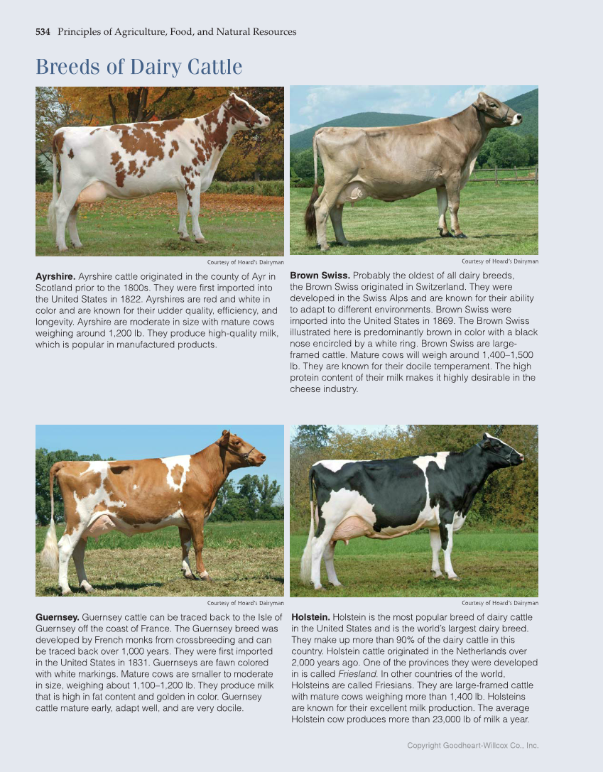 Principles of Agriculture, Food, and Natural Resources, 1st Edition page 534