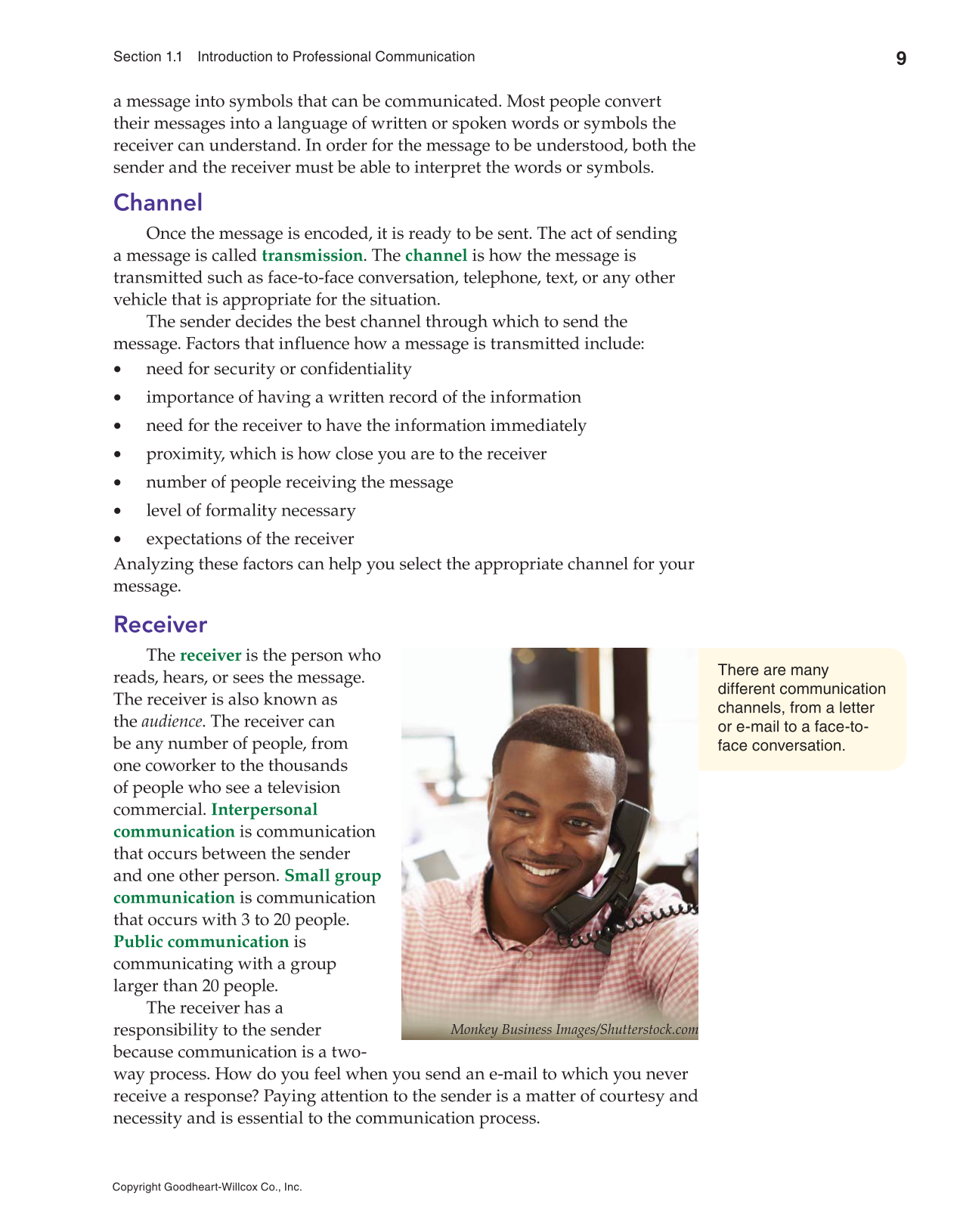 Professional Communication, 1st Edition page 9
