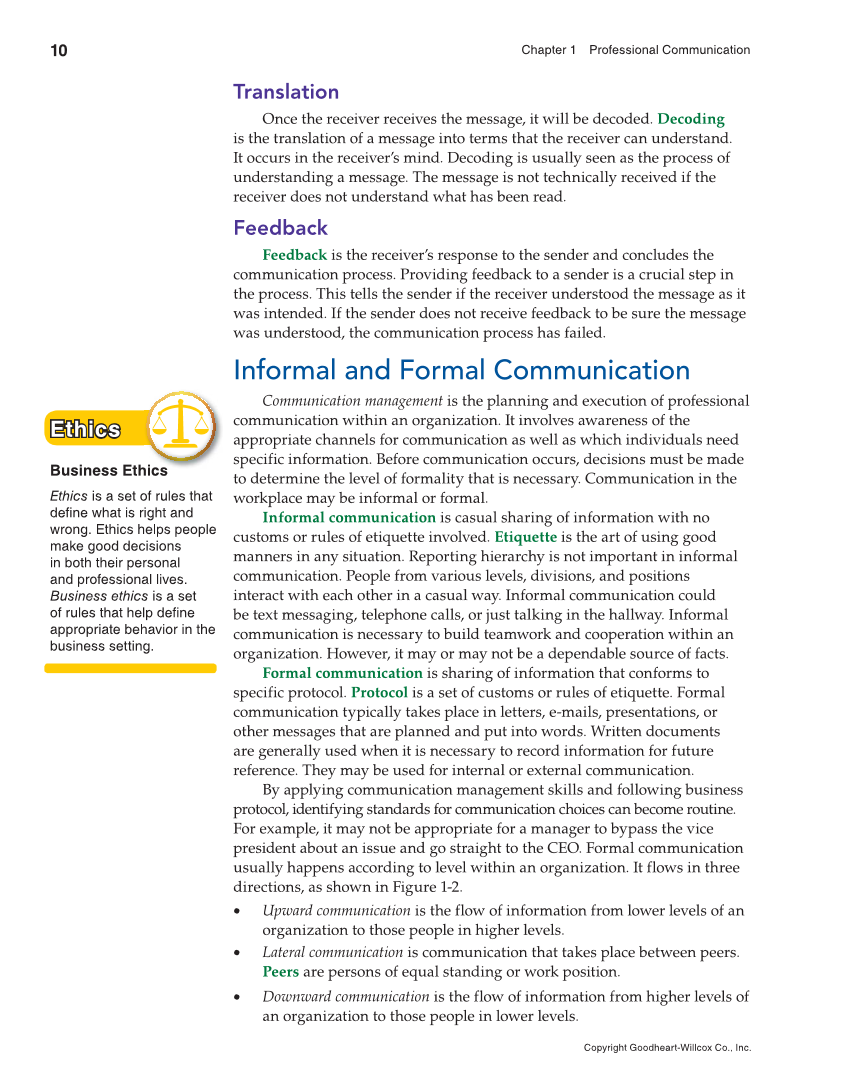 Professional Communication, 1st Edition page 10