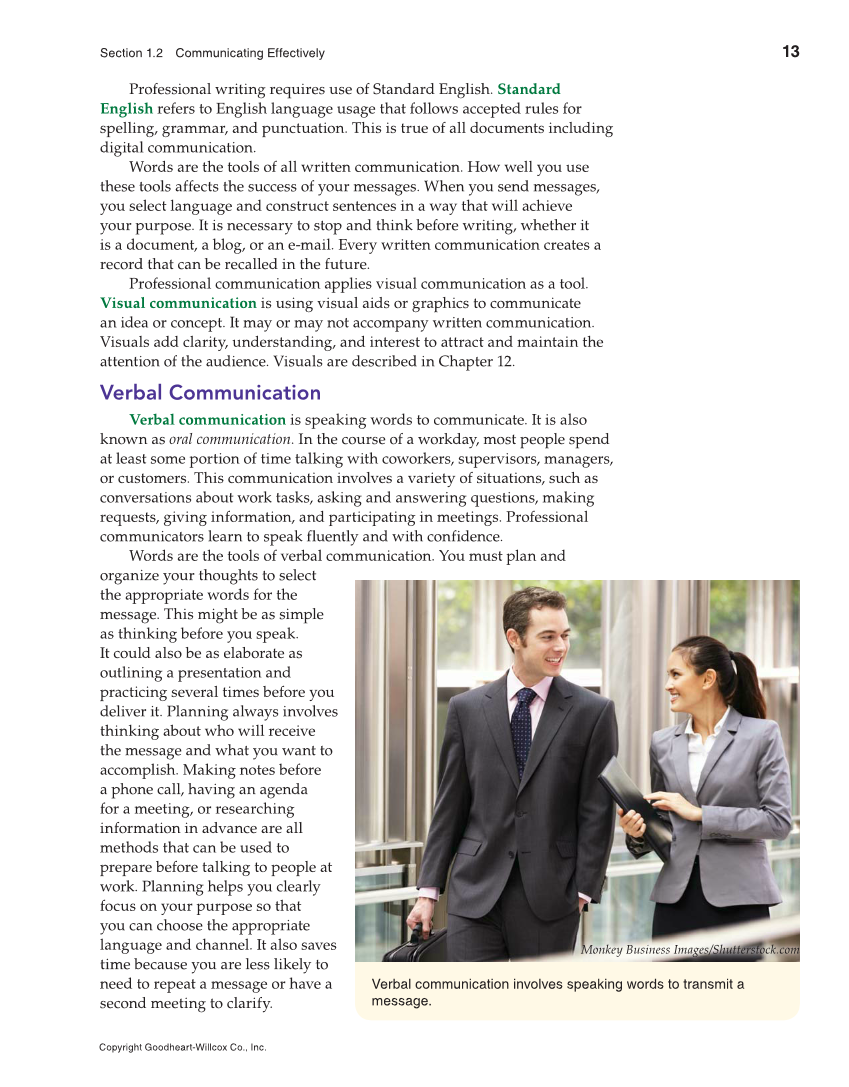 Professional Communication, 1st Edition page 13