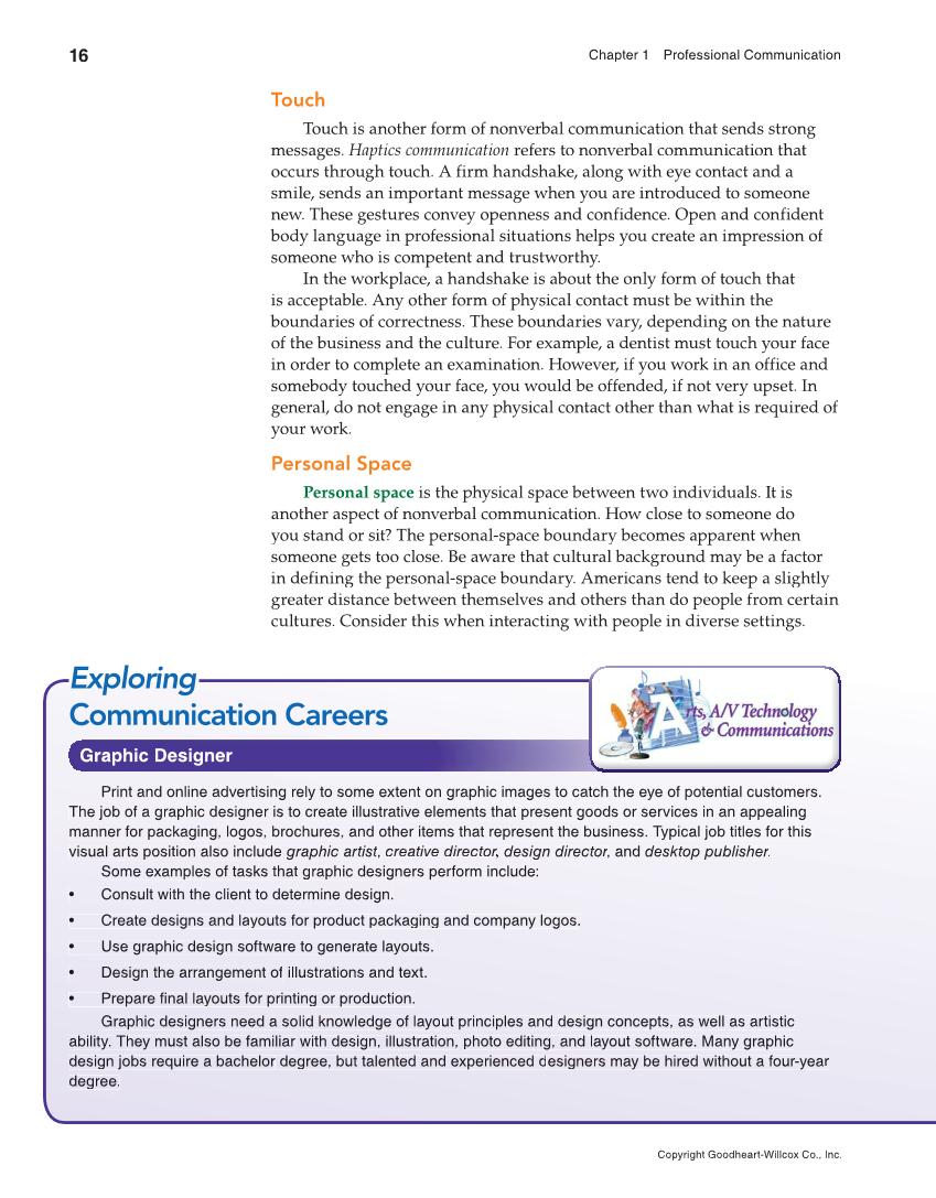 Professional Communication, 1st Edition page 16