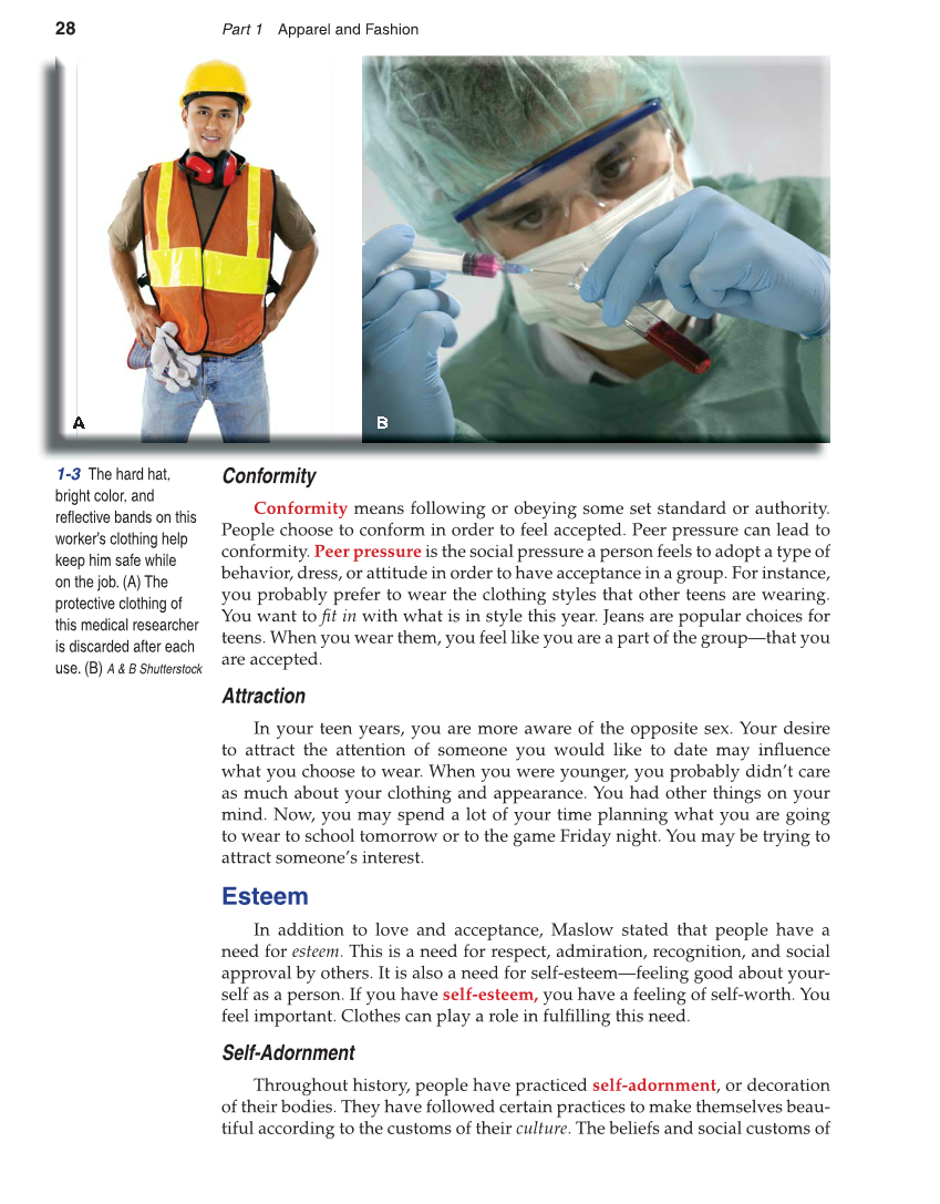 Apparel: Design, Textiles & Construction, 10th Edition page 28