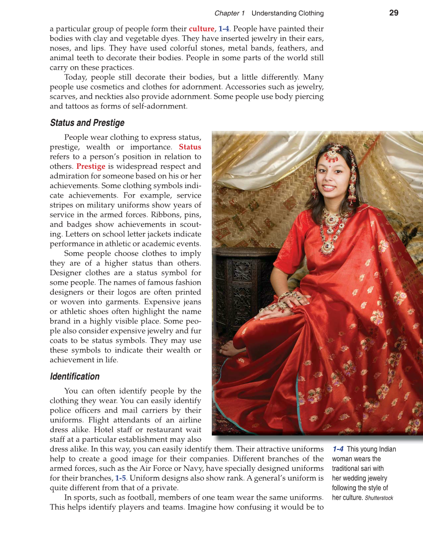 Apparel: Design, Textiles & Construction, 10th Edition page 29