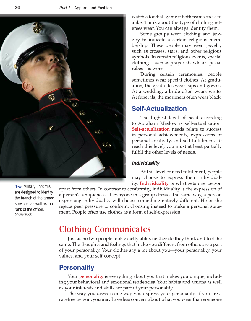 Apparel: Design, Textiles & Construction, 10th Edition page 30