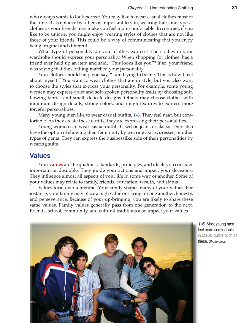 Apparel: Design, Textiles & Construction, 10th Edition page 31