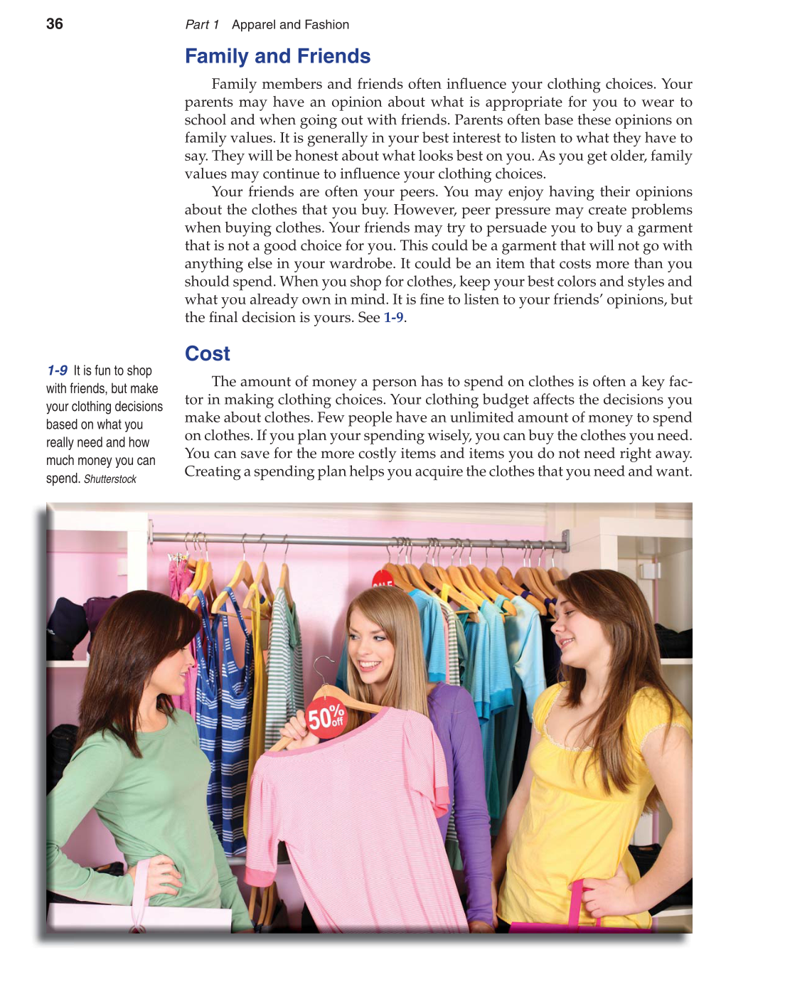 Apparel: Design, Textiles & Construction, 10th Edition page 36