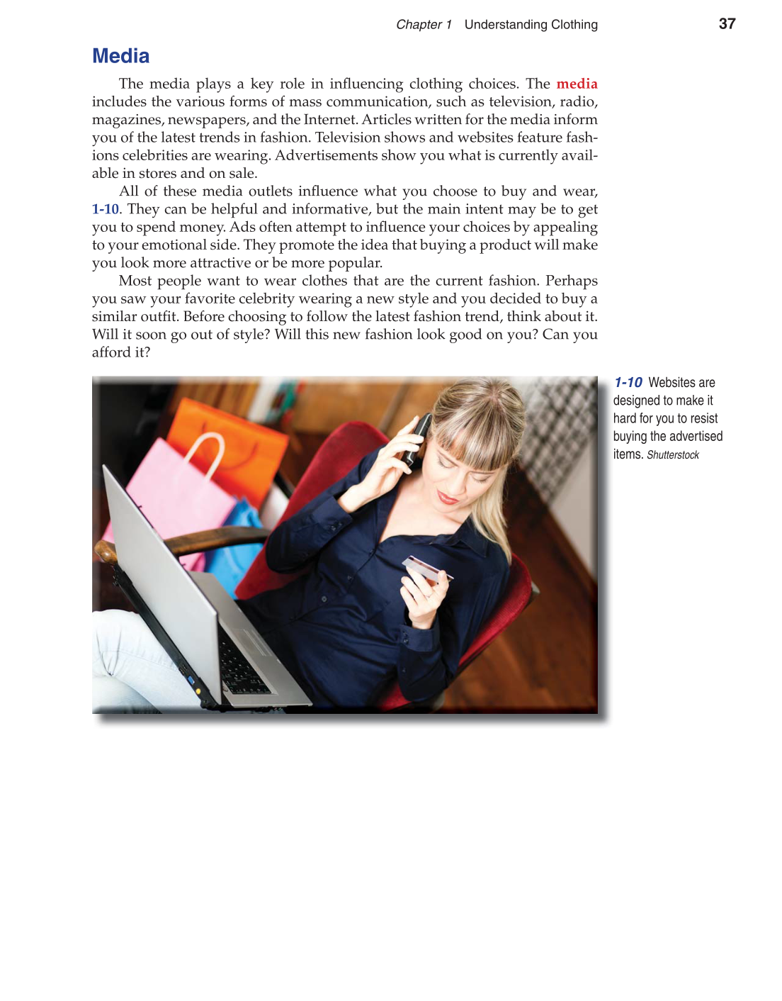 Apparel: Design, Textiles & Construction, 10th Edition page 37