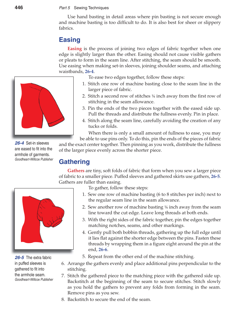 Apparel: Design, Textiles & Construction, 10th Edition page 446