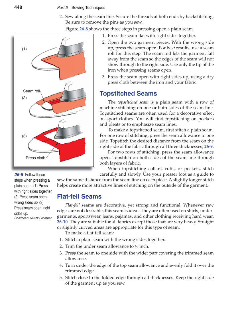 Apparel: Design, Textiles & Construction, 10th Edition page 448