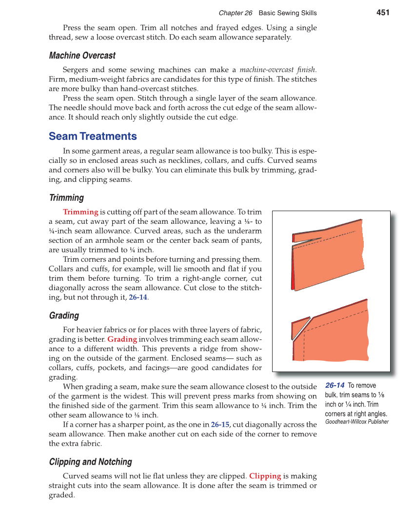 Apparel: Design, Textiles & Construction, 10th Edition page 451