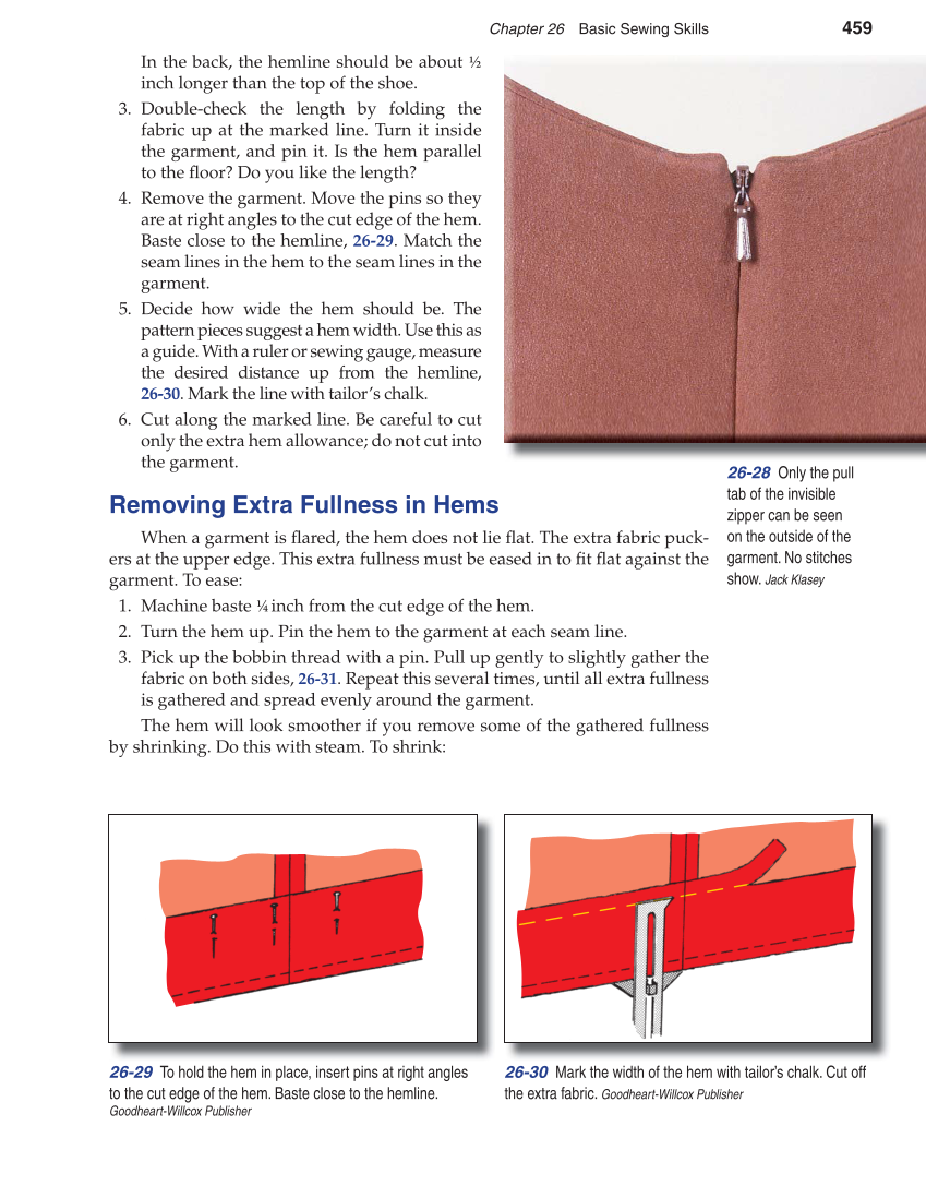 Apparel: Design, Textiles & Construction, 10th Edition page 459