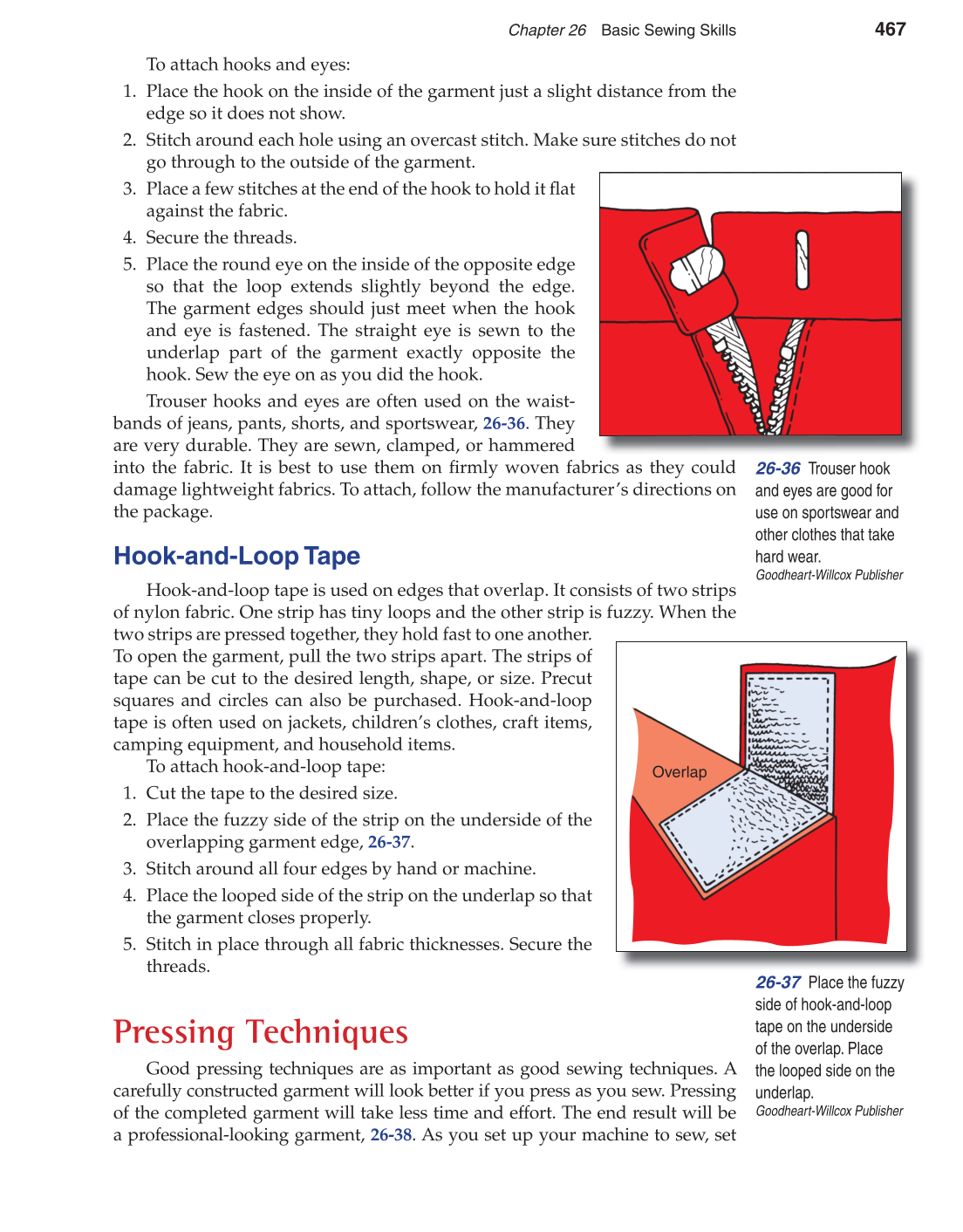 Apparel: Design, Textiles & Construction, 10th Edition page 467