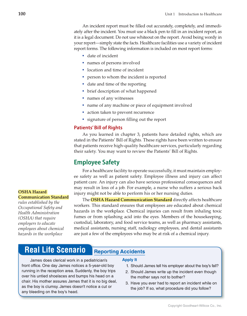 Health Science: Concepts and Applications, 1st Edition page 100
