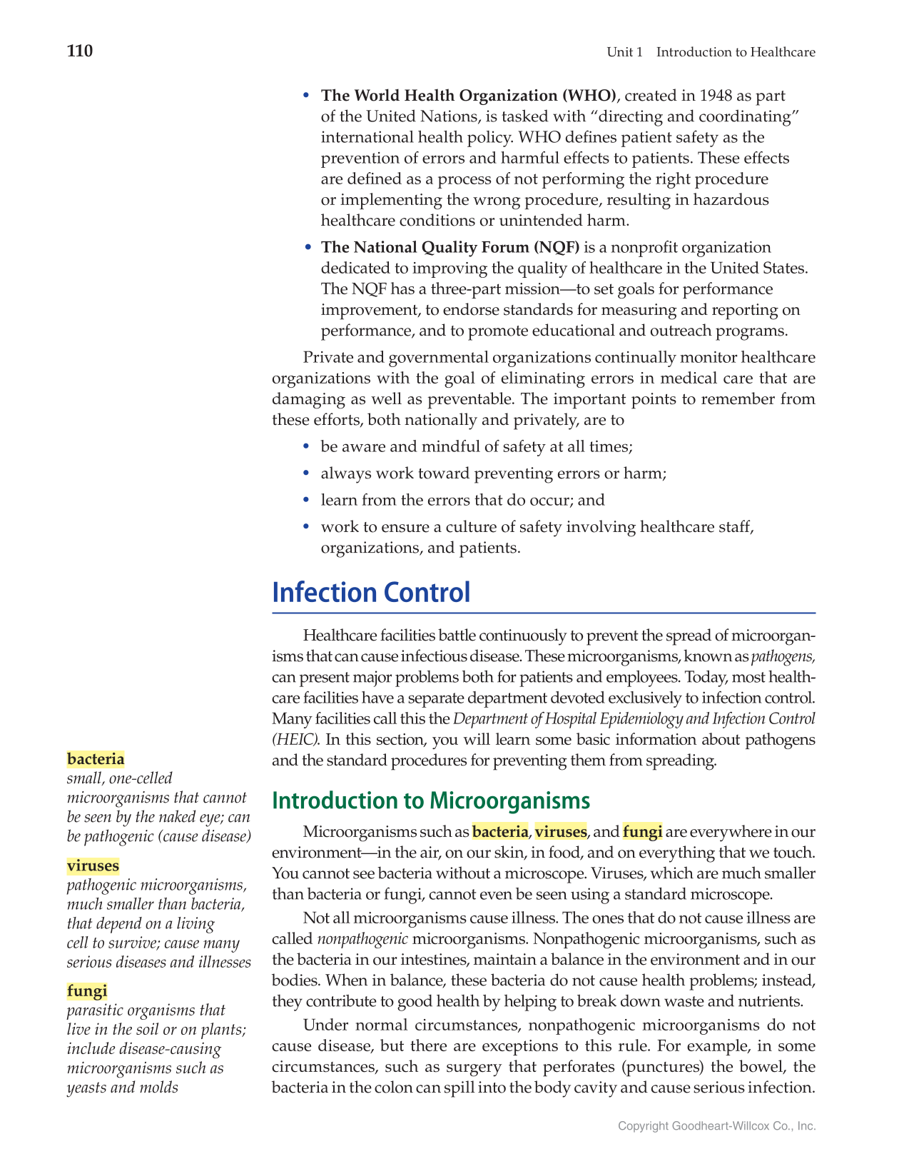 Health Science: Concepts and Applications, 1st Edition page 110