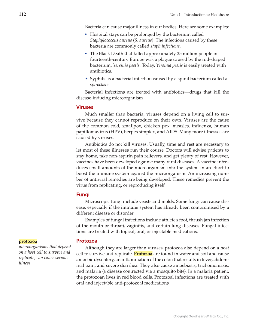 Health Science: Concepts and Applications, 1st Edition page 112