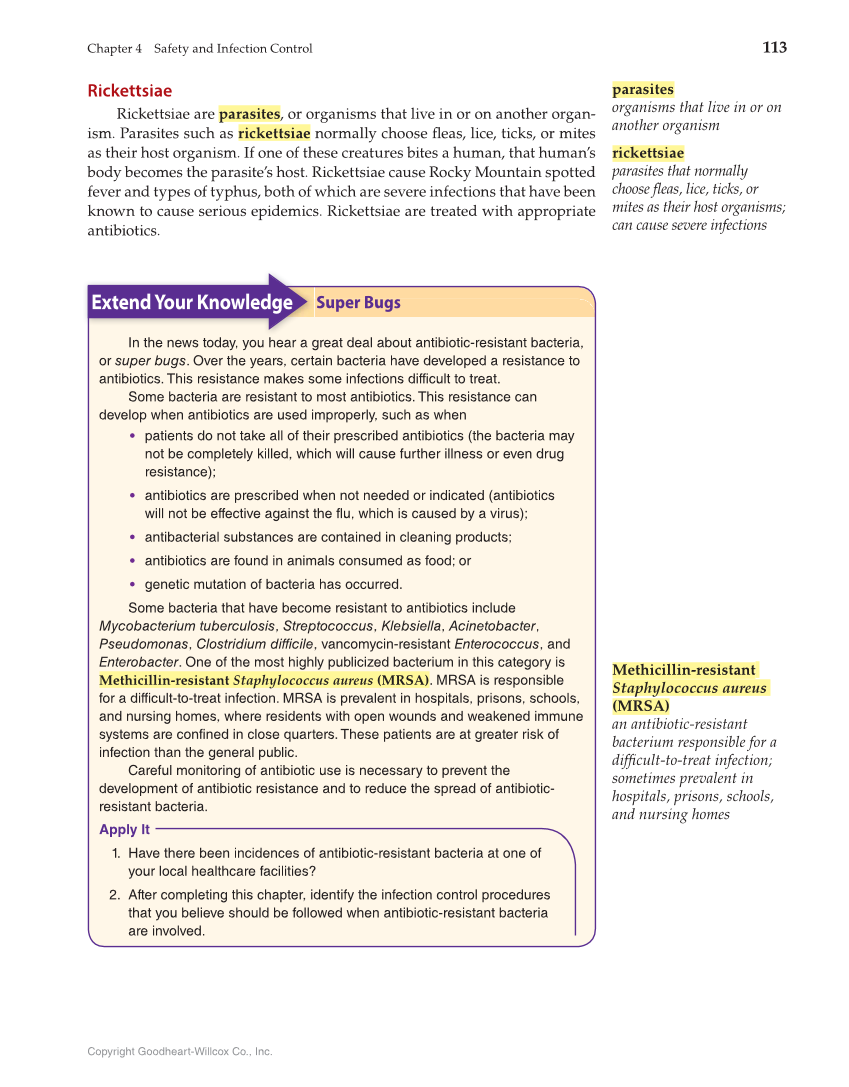 Health Science: Concepts and Applications, 1st Edition page 113