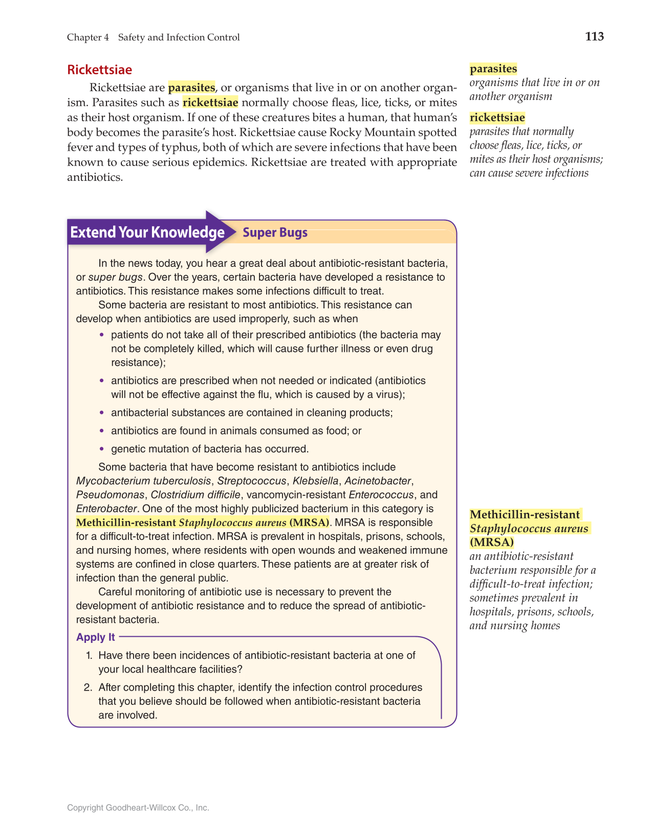 Health Science: Concepts and Applications, 1st Edition page 113