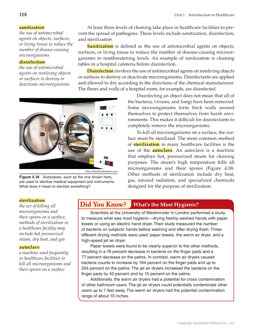 Health Science: Concepts and Applications, 1st Edition page 118
