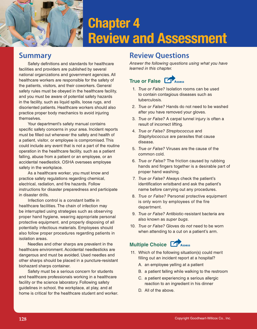 Health Science: Concepts and Applications, 1st Edition page 128