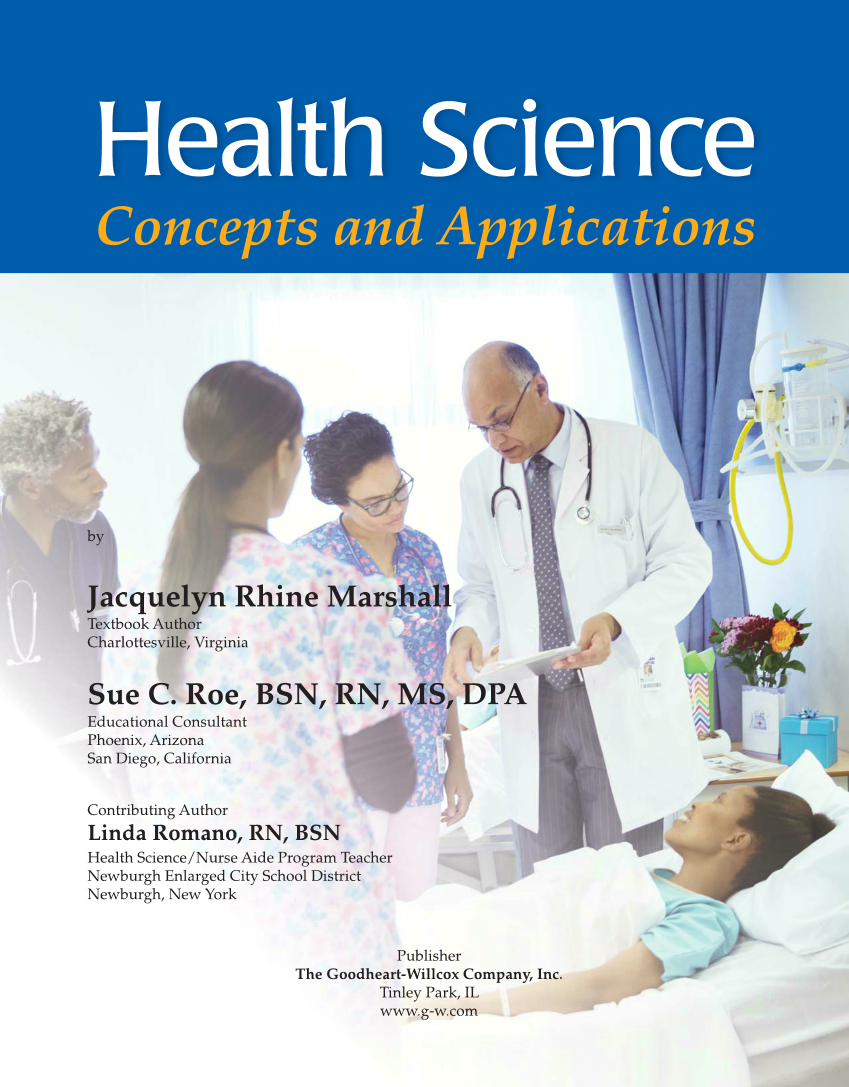Health Science: Concepts and Applications, 1st Edition page i