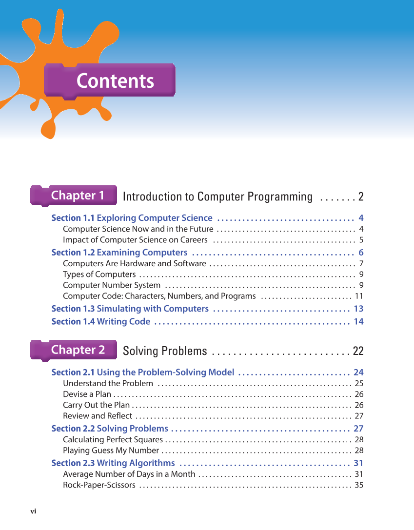 Introduction to Computer Science: Coding, 1st Edition page vi