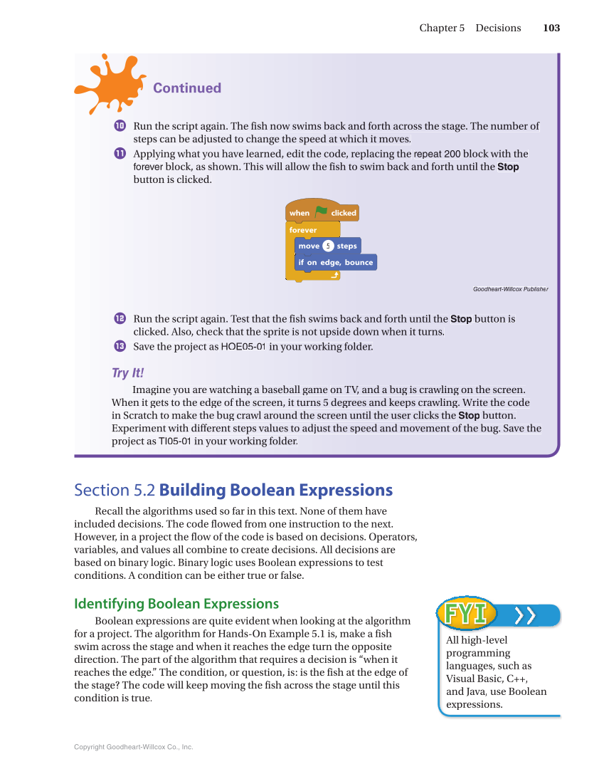 Introduction to Computer Science: Coding, 1st Edition page 103