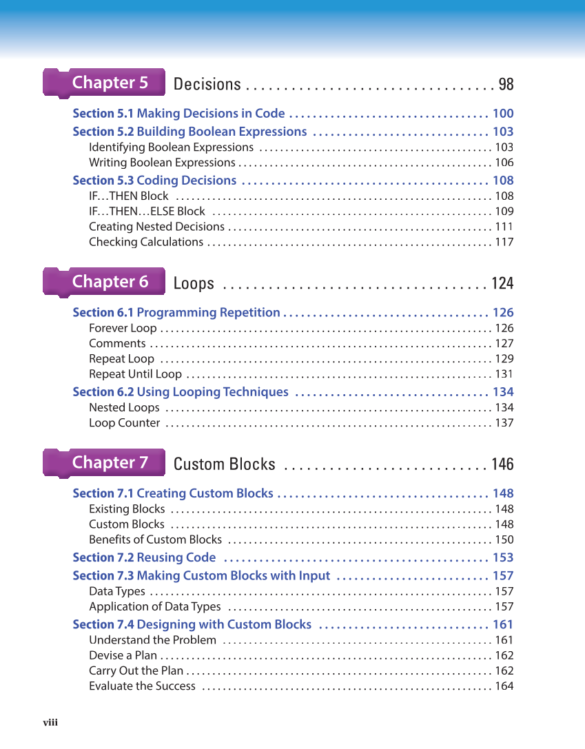 Introduction to Computer Science: Coding, 1st Edition page viii