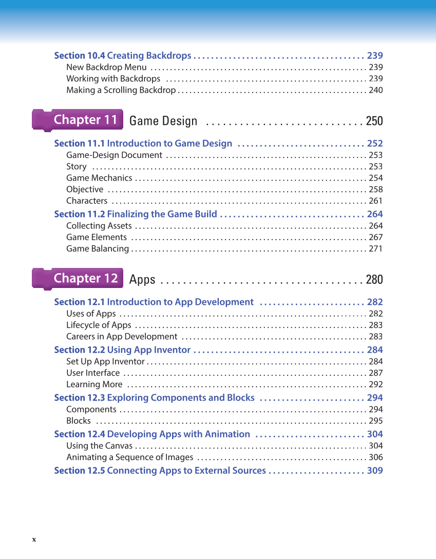 Introduction to Computer Science: Coding, 1st Edition page x