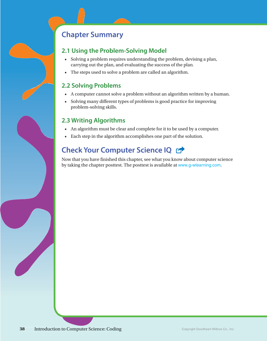 Introduction to Computer Science: Coding, 1st Edition page 38