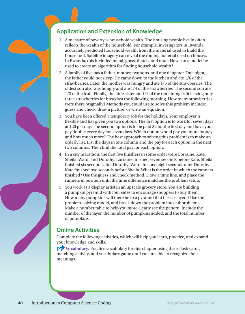 Introduction to Computer Science: Coding, 1st Edition page 40