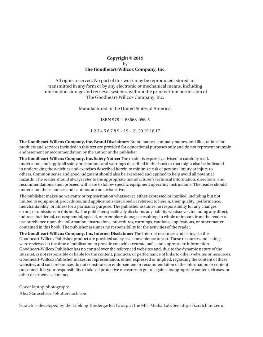 Introduction to Computer Science: Coding, 1st Edition page ii