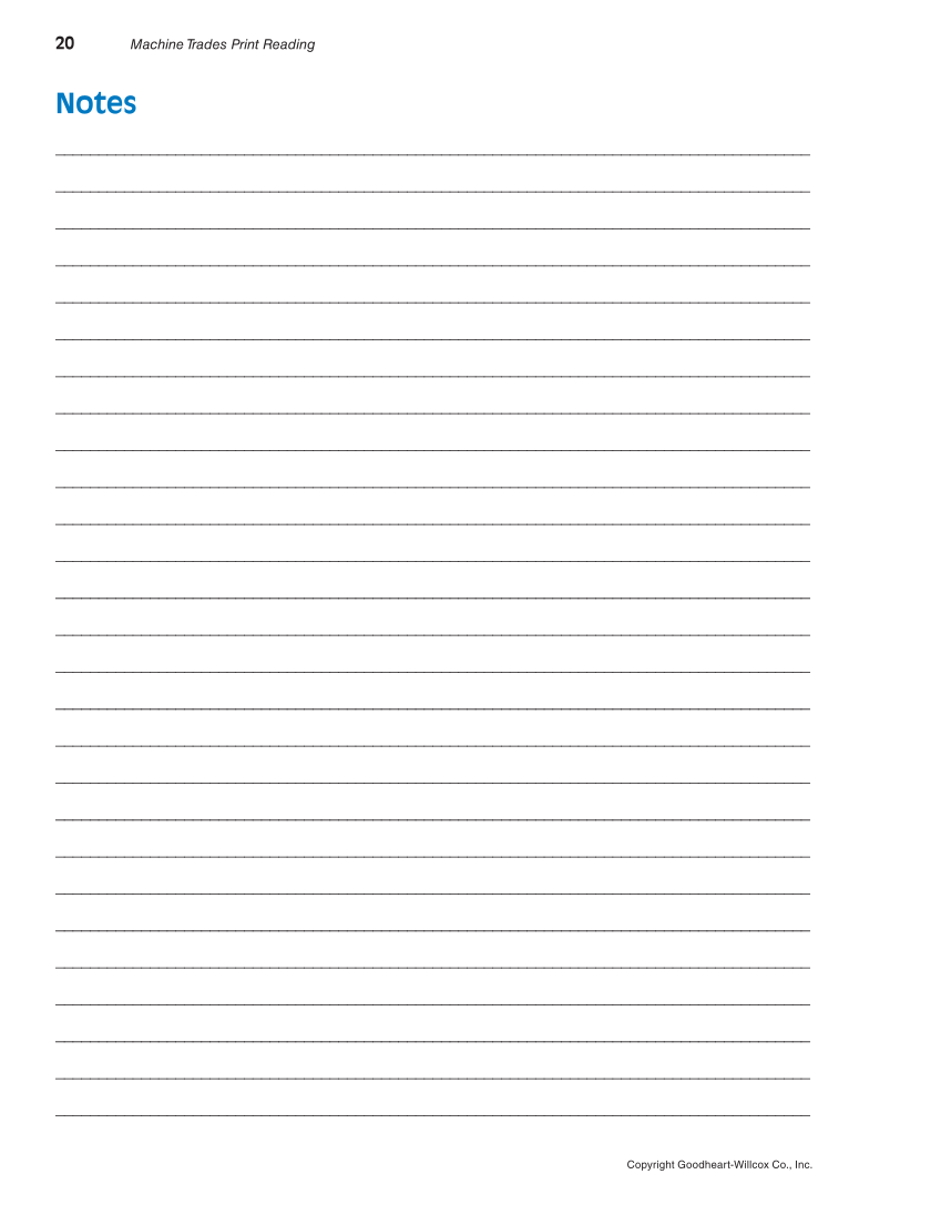 Machine Trades Print Reading, 6th Edition page 20
