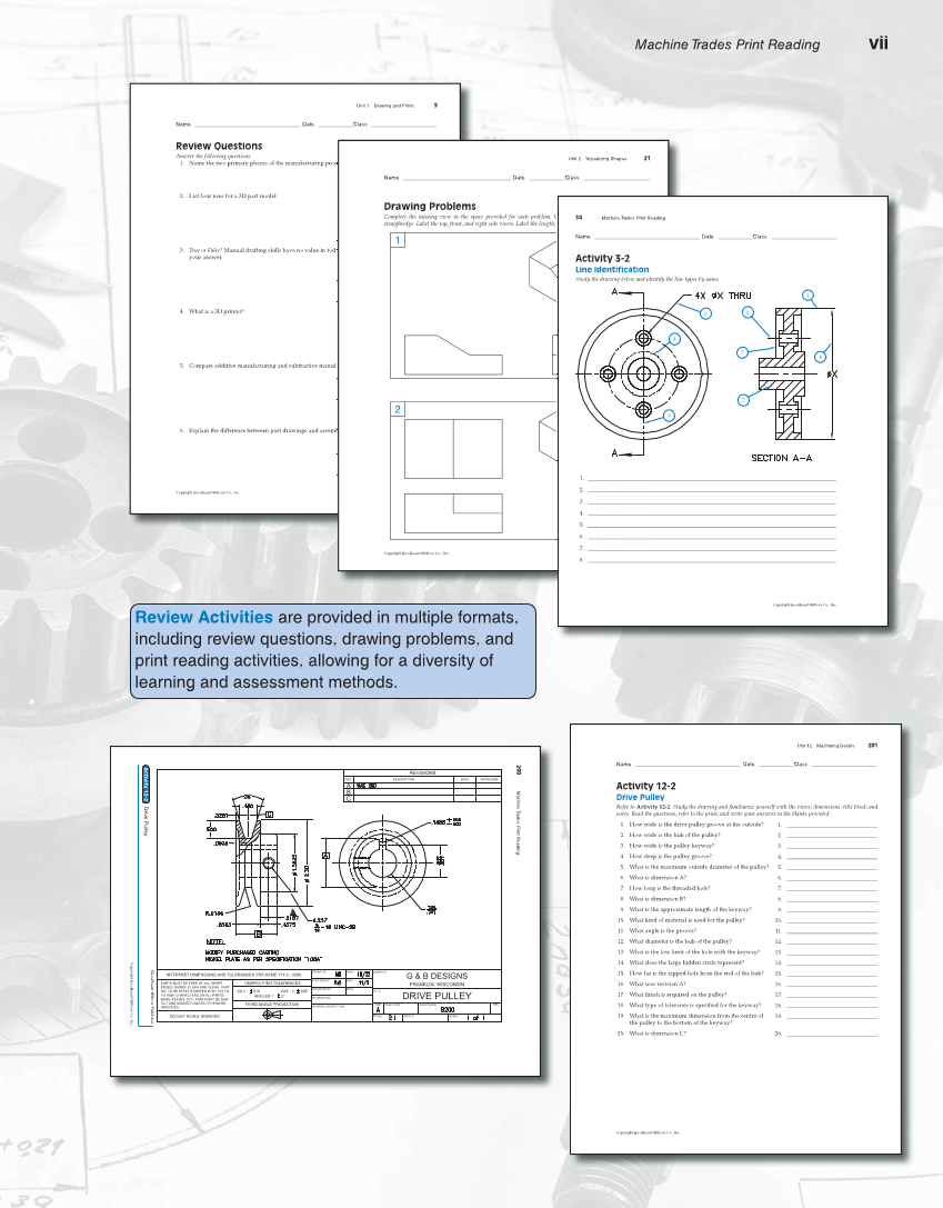 Machine Trades Print Reading, 6th Edition page vii