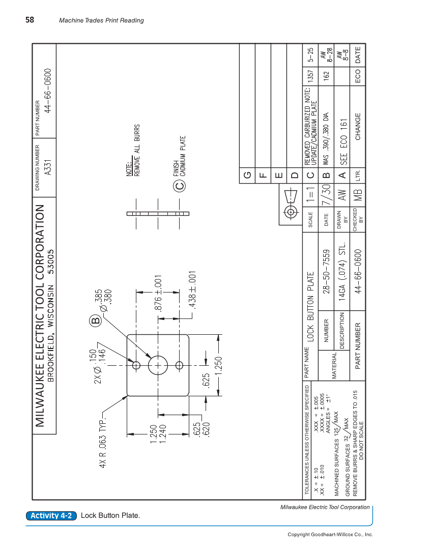 Machine Trades Print Reading, 6th Edition page 58