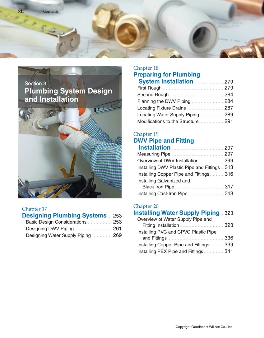 Modern Plumbing, 8th Edition page xii