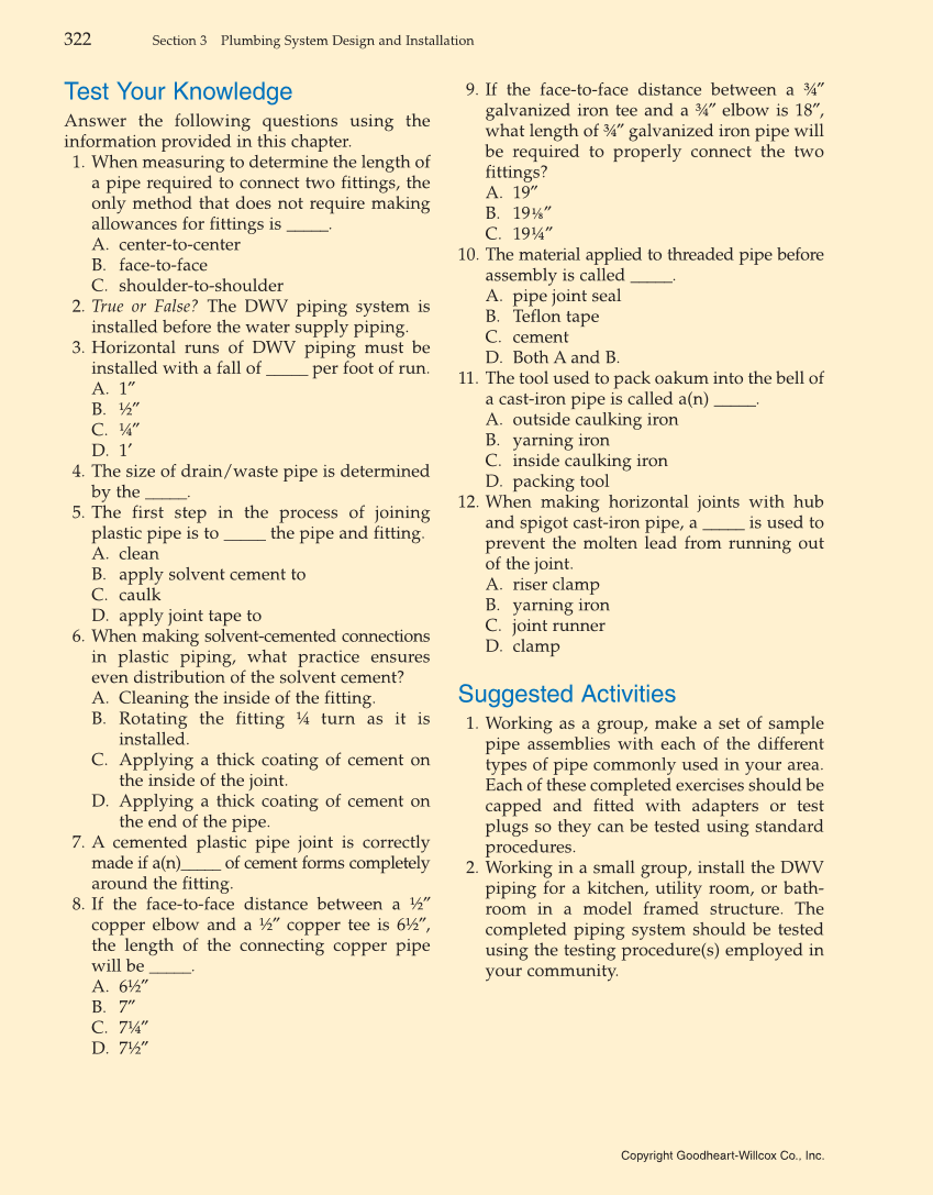 Modern Plumbing, 8th Edition page 322