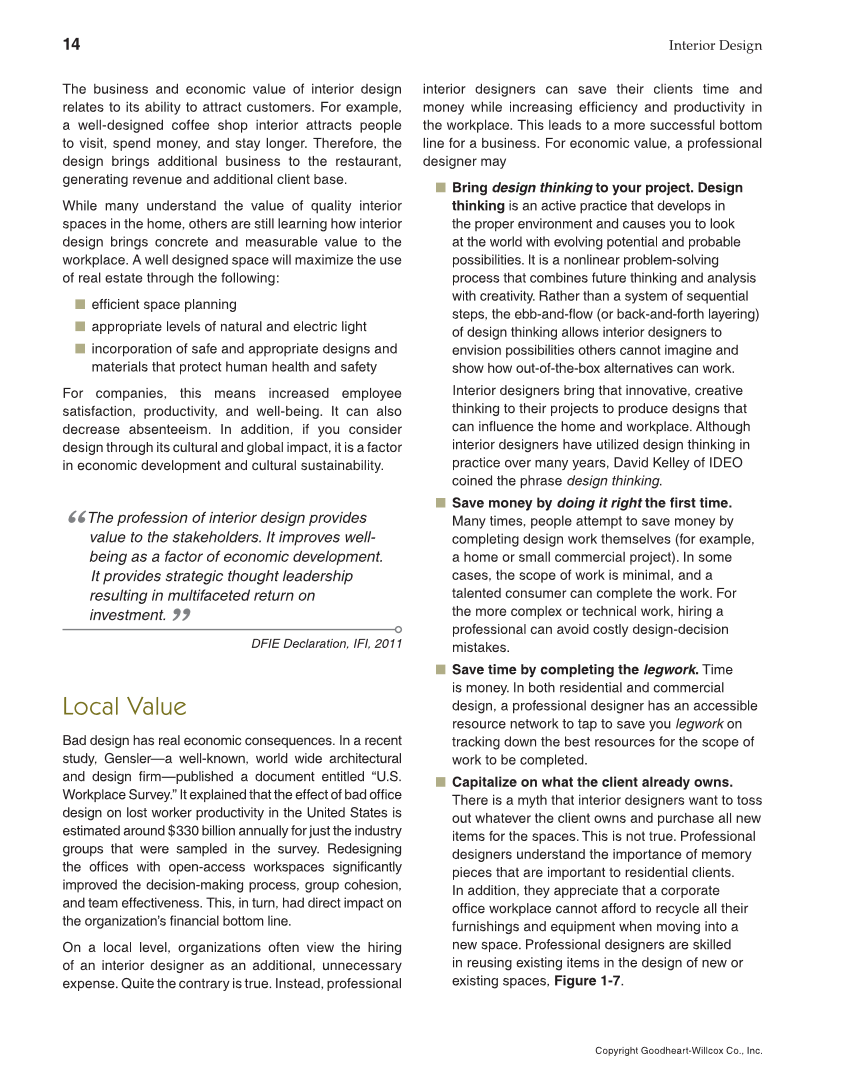 Interior Design, 1st Edition page 14