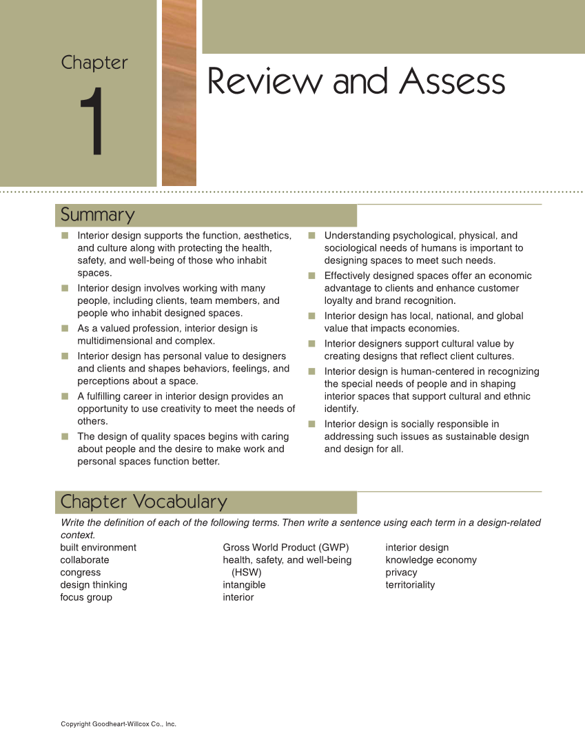 Interior Design, 1st Edition page 21
