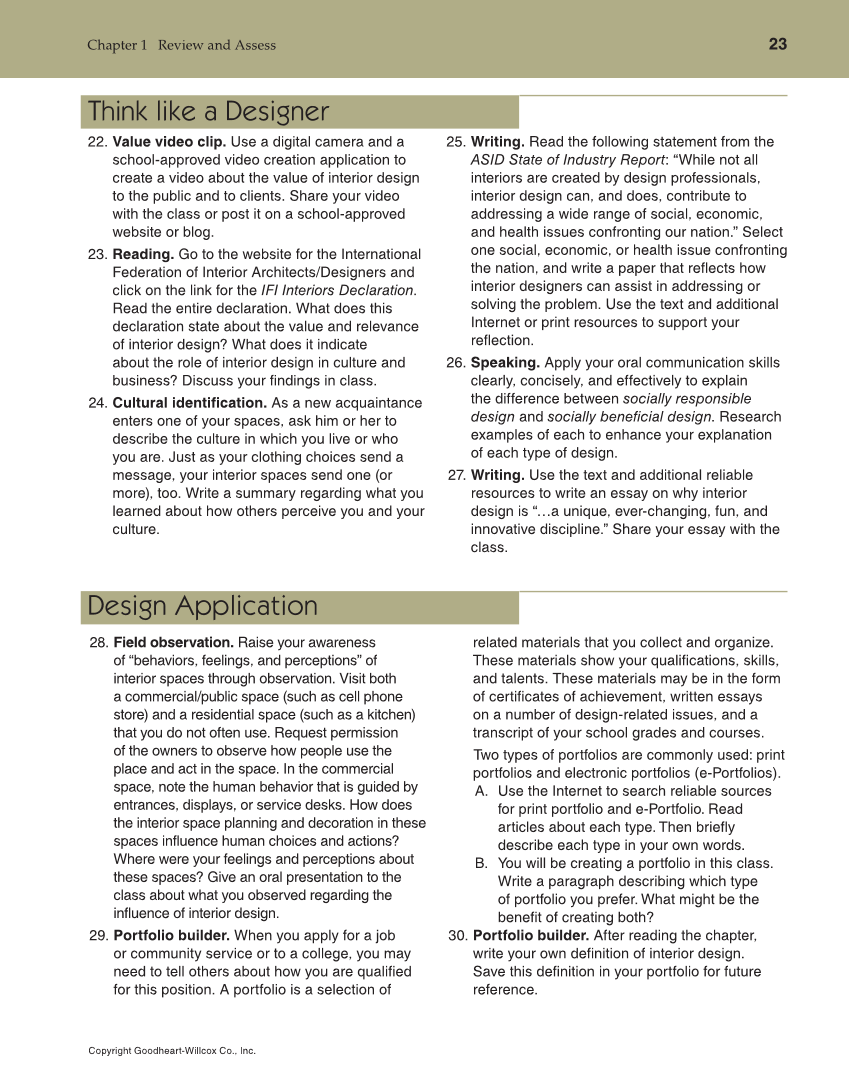 Interior Design, 1st Edition page 23