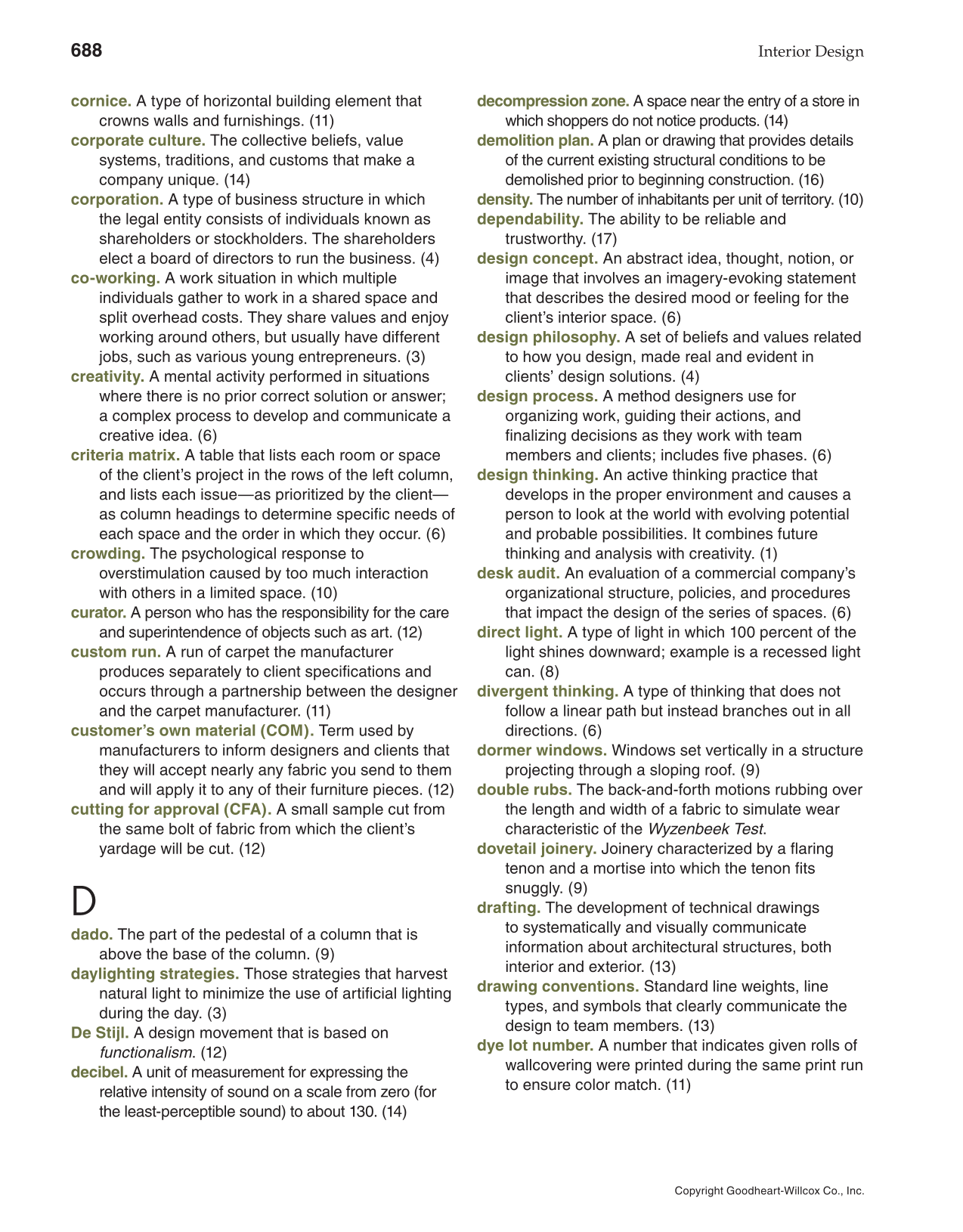 Interior Design, 1st Edition page 688