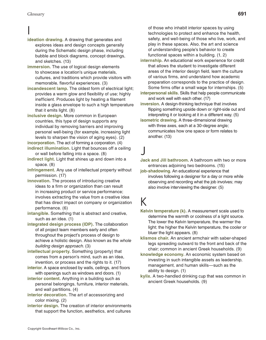 Interior Design, 1st Edition page 691