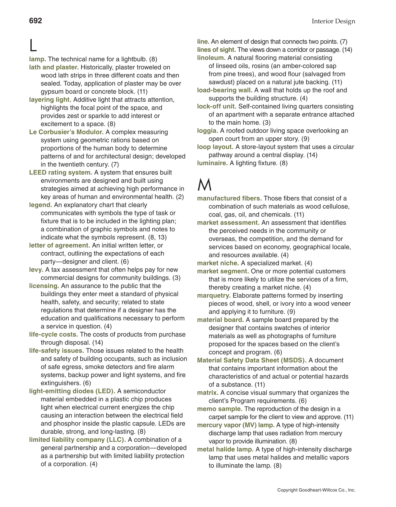 Interior Design, 1st Edition page 692