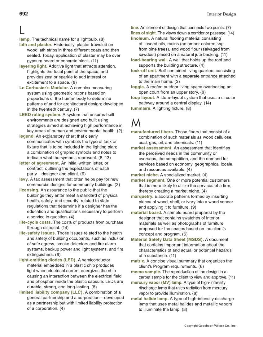 Interior Design, 1st Edition page 692